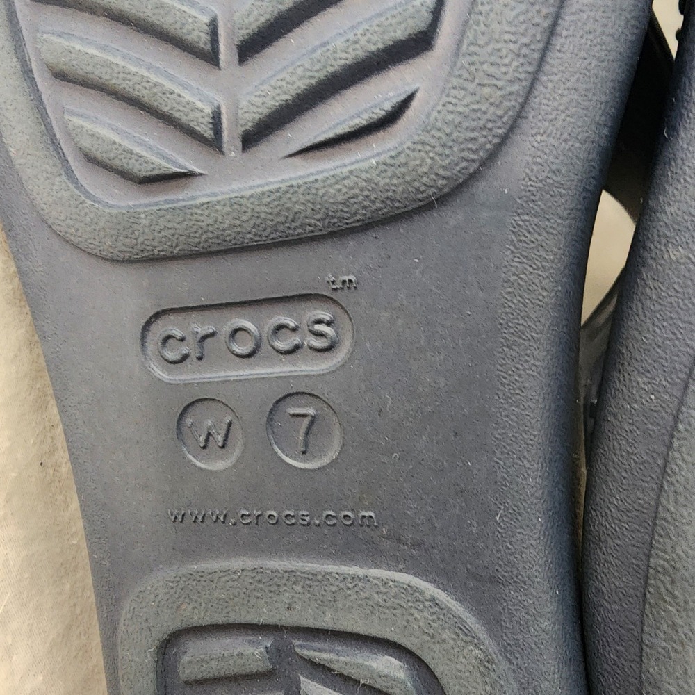 Crocs Monterey Diamante Sandals Dual Comfort-Navy and Teal-Size - Picture 6 of 6